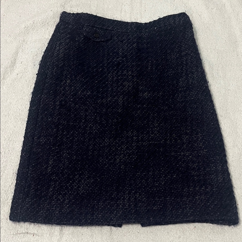(092)J. Crew Dark Tweed A-Line Skirt